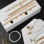 IFKM 6 PACK (24 PCS) Boho Gold Chain Bracelets Set for Women Girls, 14K Gold Plated Multiple Layered Stackable Open Cuff Wrap Bangle Adjustable Link Italian Cuban Jewelry for Women Girls Gift… - Image 2